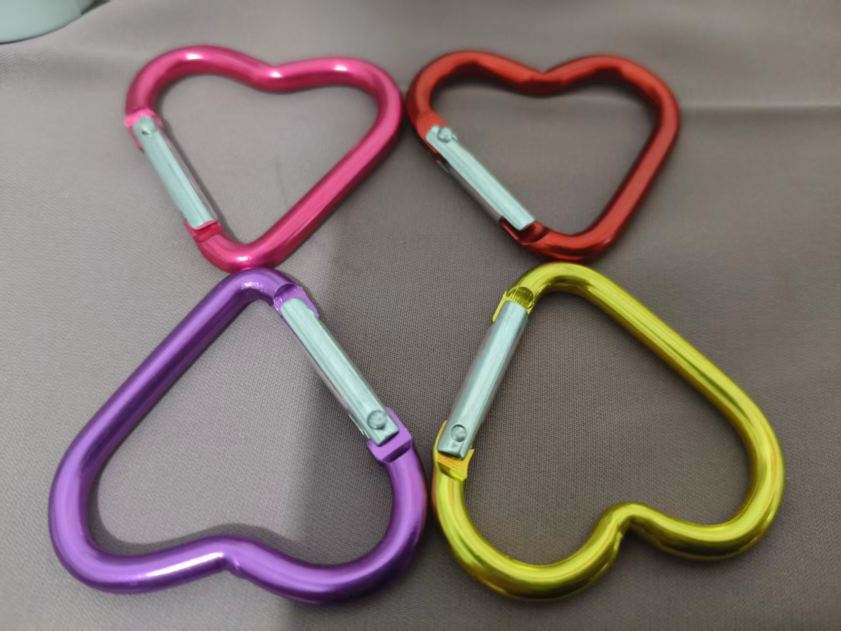 5pcs Aluminum Alloy Colorful H - Carabiner Keychain ulasan dan harga