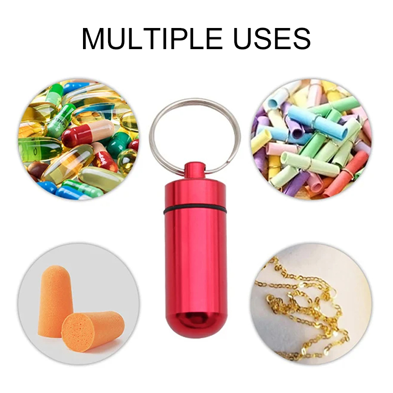 1/5PCS Aluminum Mini Pill Box  - Edc Pill Carry ulasan dan harga