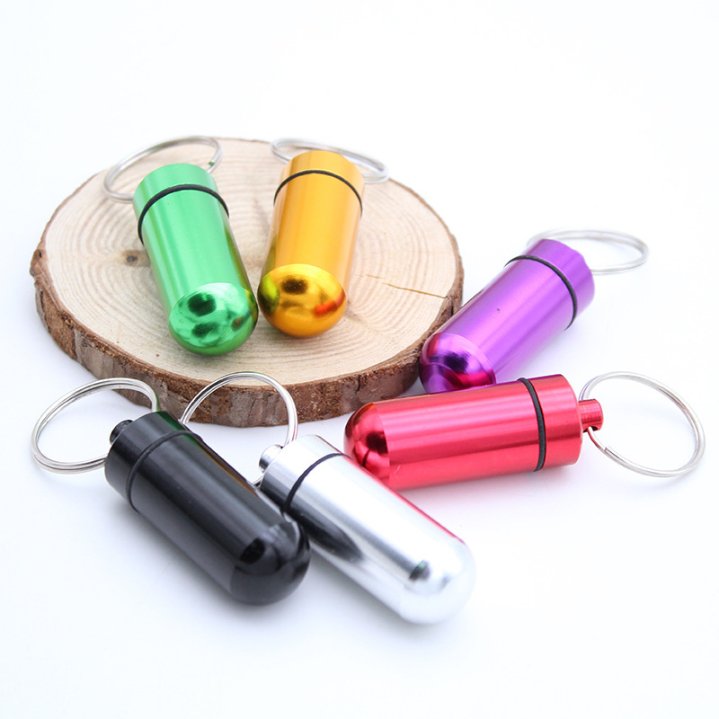 1/5PCS Aluminum Mini Pill Box  - Edc Pill Carry ulasan dan harga