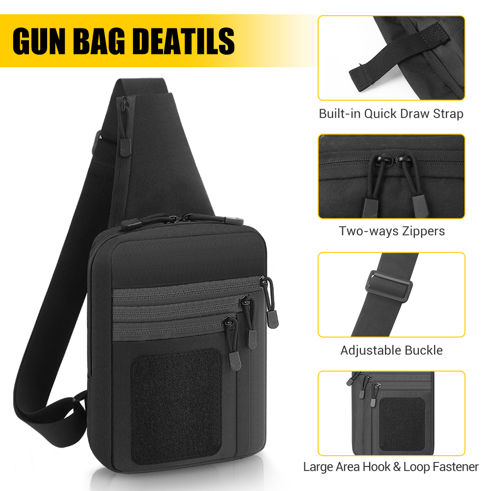 Tactical Pistol Gun Bag Concea - Edc Concealed Carry ulasan dan harga