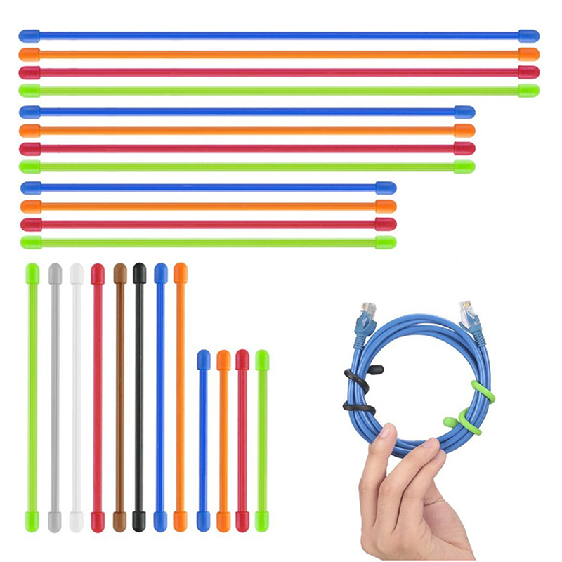 5PCS Silicone Zip Ties, Steel  - Gear Tie Reusable ulasan dan harga