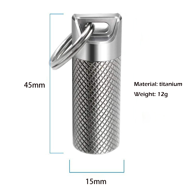 Titanium Alloy Mini Waterproof - Edc Pill Carry ulasan dan harga