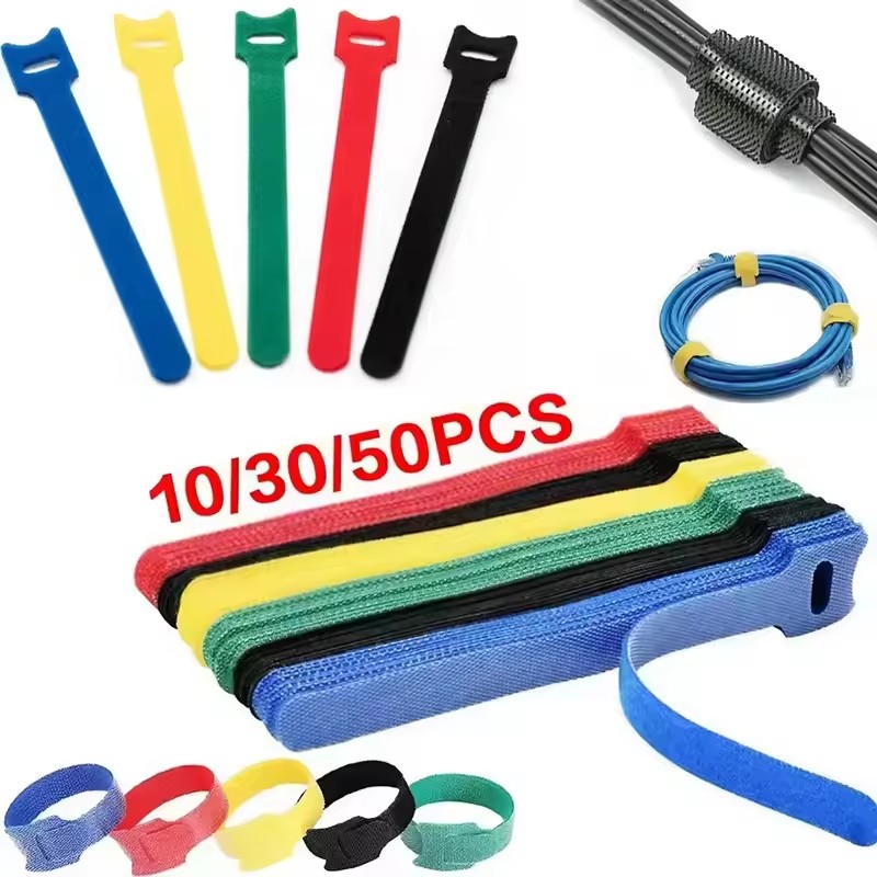 10/30/50Pcs Reusable Hook And  - Gear Tie Reusable ulasan dan harga