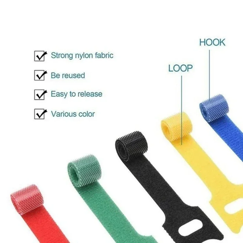 10/30/50Pcs Reusable Hook And  - Gear Tie Reusable ulasan dan harga