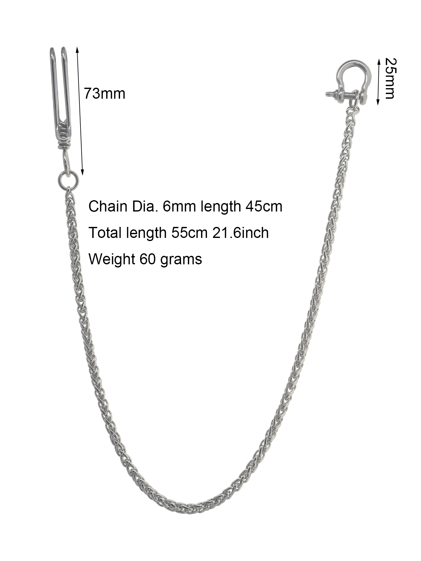 21 ins chunky Hip pop  stainle - Edc Concealed Carry ulasan dan harga