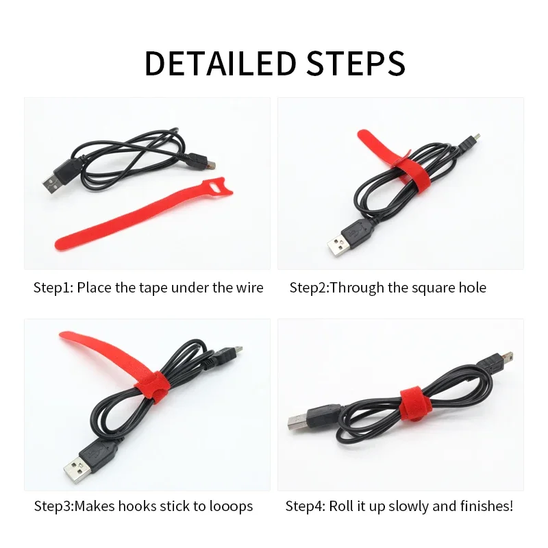 50/100pcs Releasable Cable Tie - Gear Tie Reusable ulasan dan harga