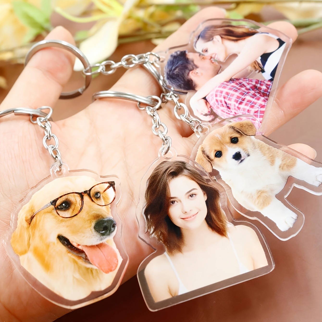1 Custom Photo Acrylic Keychai - Carabiner Keychain ulasan dan harga