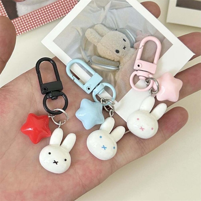Kawaii Miffy Keychain Cute Rab - Carabiner Keychain ulasan dan harga